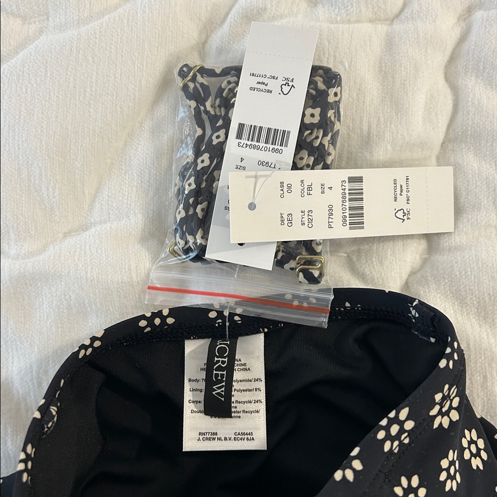 NWT J. Crew Gemma Ruched Bandeau Swimsuit - Picture 7 of 10